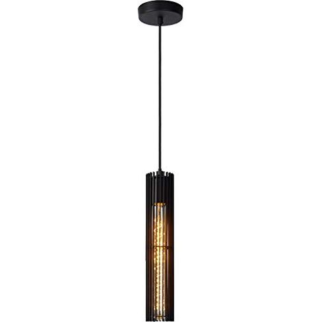Lampada a sospensione Lucide Lionel nera E27 40W Ø6,5 (1/4)