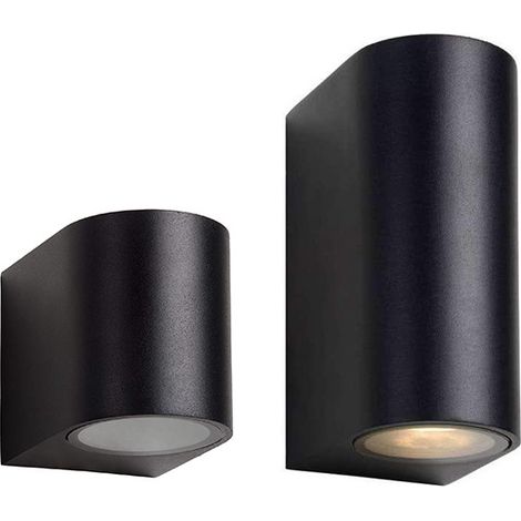 Applique murale extérieure 10 W, suspension semi-circulaire, étanchéité extérieure - Noir (1/2)