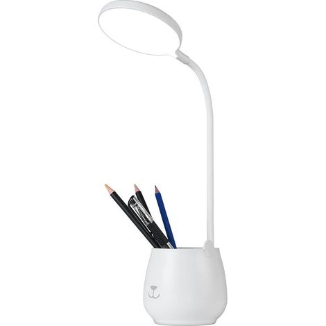 Lampe de Bureau de Porte-stylo, Tactile Lampe de Bureau à LED Dimmable avec 3 Modes D'éclairage & 24 LED, Protection des Yeux Lampe de Chevet Enfant Sans Fil USB Recharge pour Apprendre & Lire (1/5)