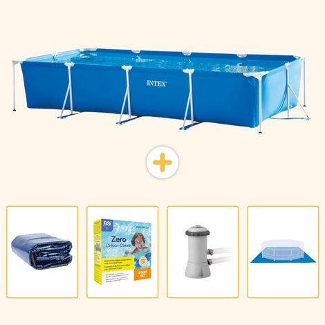 Intex Piscine Tubulaire Rectangulaire - 450x220x84 cm - 5-pièces SCB8