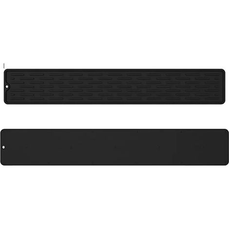 Tappetino drenante, materiale in silicone, design antiscivolo, nero, L-c (1/2)
