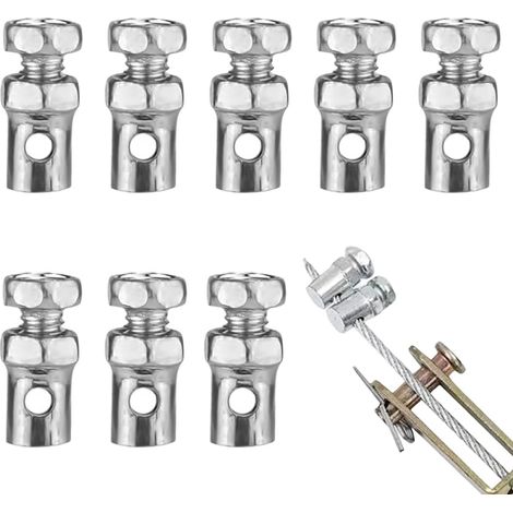 Bridas de velcro de 8 piezas, bridas para cables de bicicleta con enrutamiento fijo, tapones para cables de acelerador, bridas de acero, clips para cables de freno para karts, motocicletas y bicicleta (1/5)