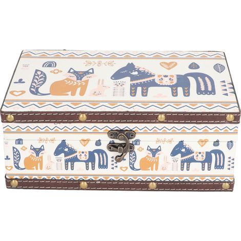 Boîte à bijoux en bois style britannique, étanche en cuir PU, coffre à trésor durable pour bijoux et accessoires (1/5)