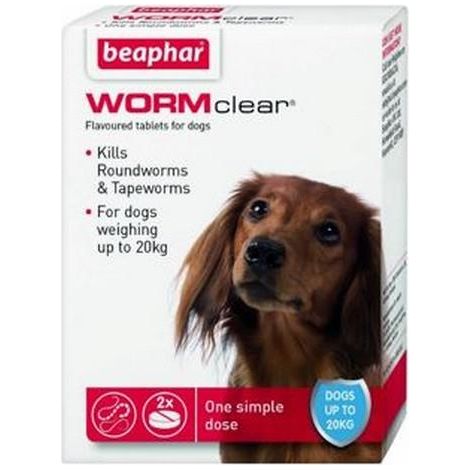 Beaphar WORMclear Dog for Dogs up to 20kg (2Tabs) - 219151 (1/2)