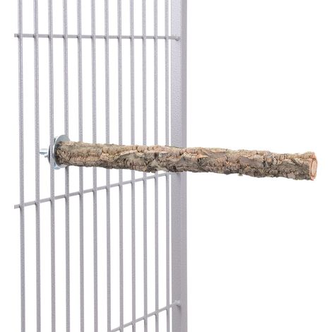 Percha natural, hecha de corteza de alcornoque, tamaño S - para loros pequeños y medianos (1/5)