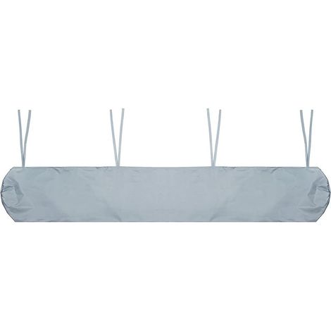 Housse de protection pour auvent gris 200 x 27 cm, 1 housse imperméable pour auvent, protection anti-poussière pour extérieur