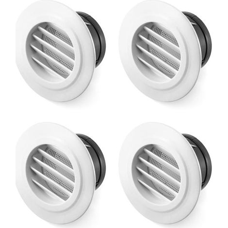 Rejilla de ventilación circular, para techo, de material ABS, de 150 mm, con mosquitera integrada, apta para garajes, baños y oficinas. (1/4)