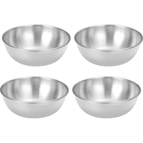 Sauce Dish - Stainless Steel - Round - 4 pcs - For Appetizers Condiments And Dipping - Home Restaurant And Outdoor Use (1/5)