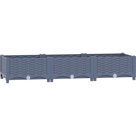 vidaXL Hochbeet 120x40x23 cm Polypropylen