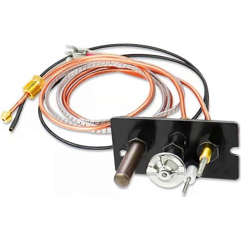 Ensemble pilote pour foyer au propane et au gaz naturel comprenant un tube pilote, un thermocouple et un fil d'allumage. (1/5)