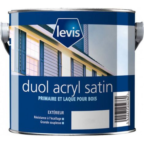 Levis Duol Acryl Satin Peinture Acrylique Microporeuse Boiseries - Extérieur Conditionnement: 1L - Couleur: BLANC