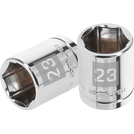 Llave vaso hexagonal, cuadro 1/2" - 23 mm