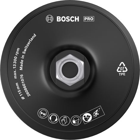 Bosch cutting/grinding PRO Backing Pad 115mm M14 Hook-and-Loop 2608601076
