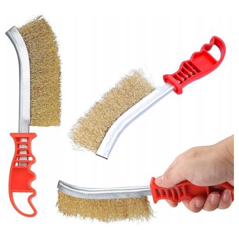 BROSSE DE NETTOYAGE EN FIL DE LAITON 23 CM POUR ÉLIMINER LA ROUILLE ET LES DÉPÔTS (1/3)
