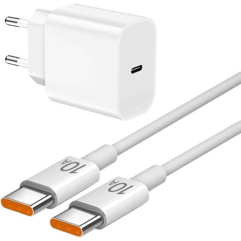Câble de données double Type-C à charge rapide - Double Type-C [3 mètres] Charge rapide 120 W  Connecteur de charge rapide Euro PD20 W - Connecteur de charge Euro PD20 W [En boîte]