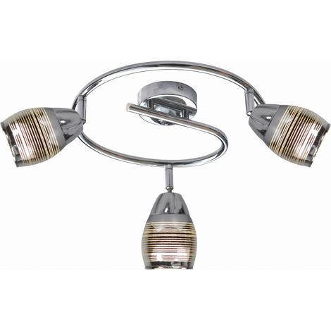 Plafoniera Candellux Milton cromata in metallo 3xE14