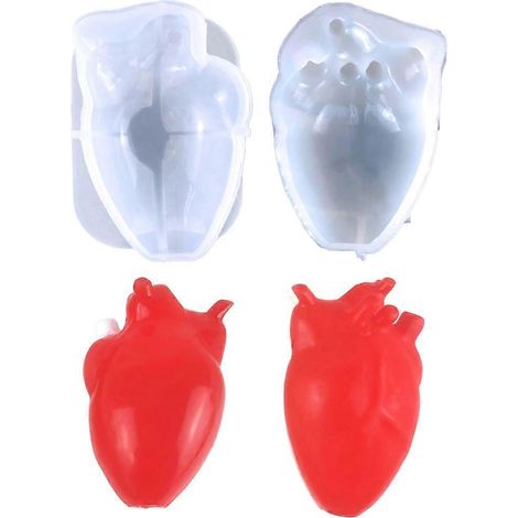Silikon-Kerzenformen in Form eines menschlichen Herzens, ein ideales Geschenk für Bastelbegeisterte. (1/4)