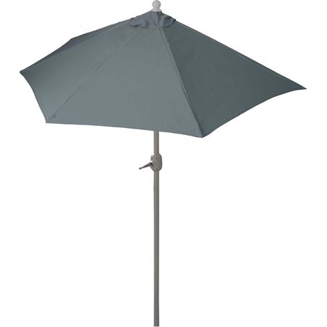 [JAMAIS UTILISÉ] Parasol Parla en alu, hémicycle, parasol de balcon UV 50+, 270cm anthracite sans pied