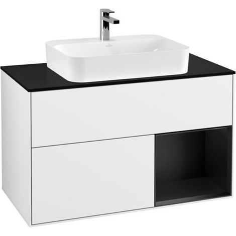 V&B Waschtischunterschrank Finion 100, Pl b m, Rg r bla m Lac, glo wh. Lac (1/2)