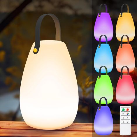 Batteriebetriebener LED-Lichtstreifen für den Außenbereich mit Fernbedienung, einstellbarer Intensität, kabellos, erhältlich in 8 Farben, darunter Warmweiß, IP44 wasserdicht, USB-C Campinglampe.