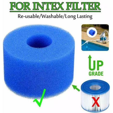 Éponge filtrante - - Haute efficacité - Piscines Intex S1 - Coton (1/4)