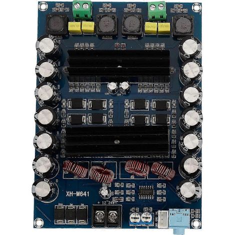 Amplificateur audio numérique haute puissance 2 canaux pour voiture XH-M641 TPA3116D2, 150 W x 2 (DC 12 V/24 V), avec carte d'amplification G2-010 (WHBYV). (1/4)