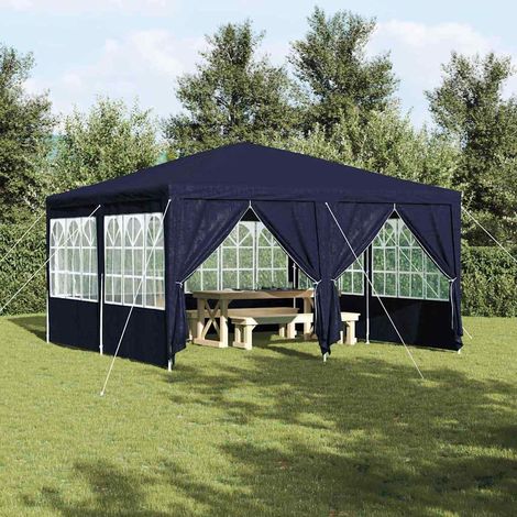 Party-Zelt Blau 400 x 400 x 266 cm Polyethylen