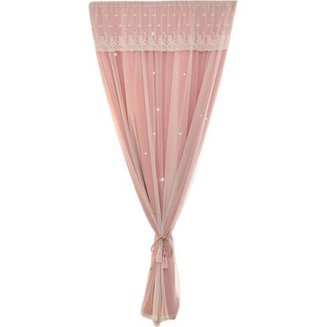Rideaux courts à découpes étoiles pour enfants, parfaits pour les petites fenêtres de chambre à coucher (120 x 150 cm).