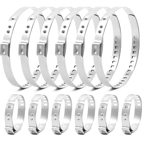 10PCS Collier Soufflet Cardan, Soufflet de Cardan en Acier Inoxydable,Collier Cardan,Collier soufflet de cardan universel Collier serrage souffle 5 Petites et 5 Grandes pour la Plupart des VéHicules