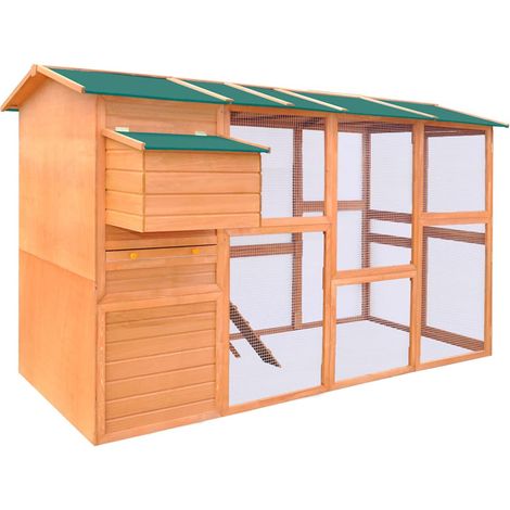 Hühnerstall Holz 295x163x170 cm