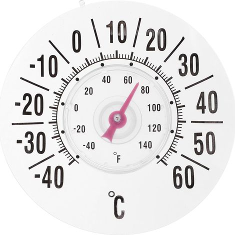 Thermomètre De Fenêtre Avec Ventouse Pour Intérieur Et Extérieur Affichage Analogique Précis Portable Pour Chambre Bébé Jardin Bureau (1/5)