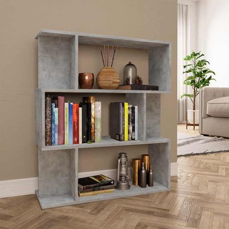 vidaXL Estantería madera contrachapada gris hormigón 80x24x96cm (1/5)