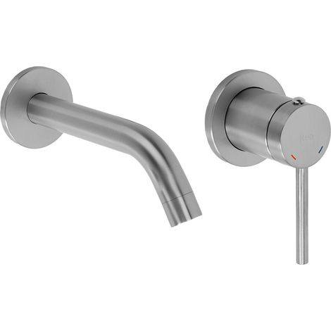 WALL MOUNTED BASIN FAUCET REA CLIF BRUSHED NICKEL (1/5)