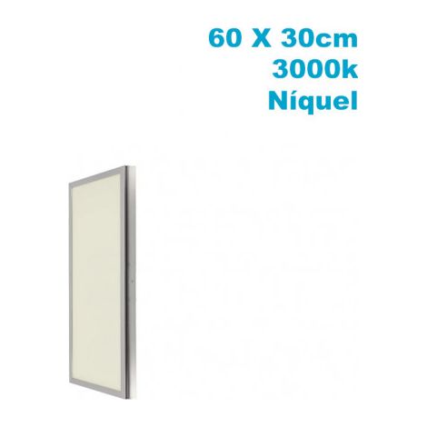 Panel LED Tolstoi superficie 36W 3000K níquel 60x30cm (1/2)