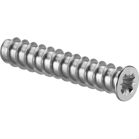 Vis à Euro en Acier 6,3 x 25 mm Fixations pour Meubles avec Filetage Complet Diamètre D'alésage 5 mm Vis Assemblage pour Bois Coulisses de Tiroirs Coulissants 100 Pièces (1/5)