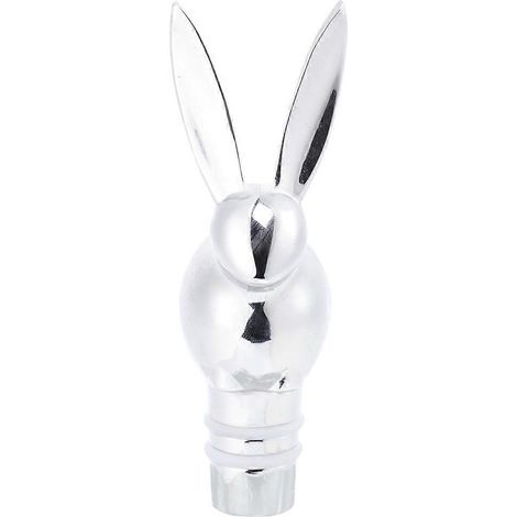 Flaschenverschluss in Hasenkopfform, kreativer Weinverschluss, wiederverwendbarer, vakuumversiegelter Weinflaschenverschluss, Getränkeverschluss für Ostern, Hausbar (Silber)-9.50X4.50X3.30CM-Silver (1/3)