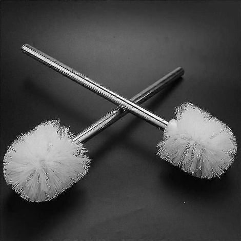 Tête de brosse de rechange pour WC, brosse de toilette en acier inoxydable blanc, brosse de toilette de rechange, brosses de toilette (1/5)