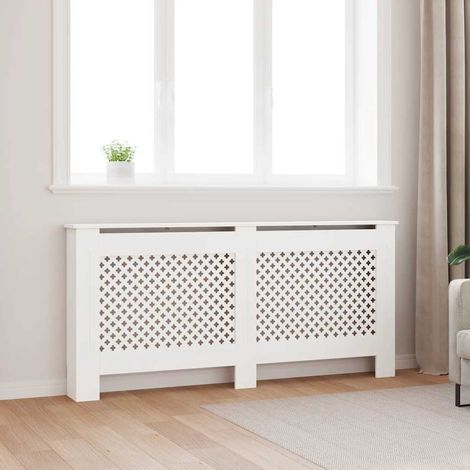 Cache-radiateur Blanc 172x19x81,5 cm MDF