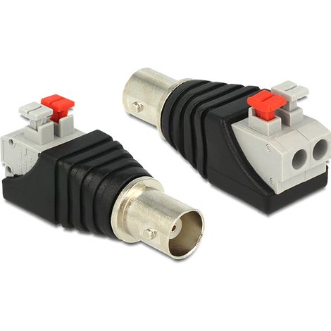 Delock adapter bnc female terminal block with push button 2 pin
