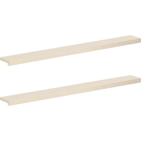 Alfeizares 2 uds. Blanco 140 x 20 x 2 cm Madera de Roble Sólido vidaXL