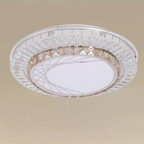 Trade Shop - PLAFONIERA DA SOFFITTO 45W Ø40CM LED STRATI CRISTALLALLALLA RAGNATELTE LUCE FREDDA 12190 - (1/3)