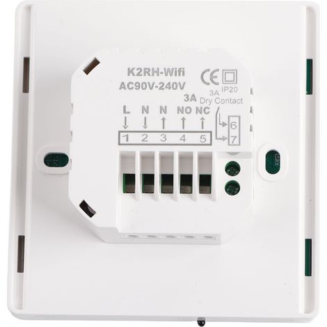 Thermostat intelligent à écran tactile, programmable sur 7 jours, contrôlé par application, Wi-Fi, pour la plomberie domestique (90-240 V). (1/5)
