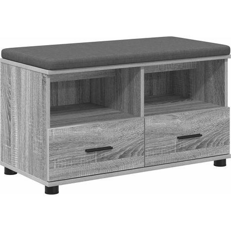 Banc d'entrée - Banc intérieur avec coussin Gris Sonoma 80 x 38 x 46 cm fr9254 - Maison La Vie (1/5)