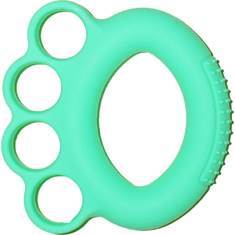 Silikon-Trainingsring für Handübungen, flexibel und dehnbar, ideal für Kinder und Schüler (grün). (1/5)