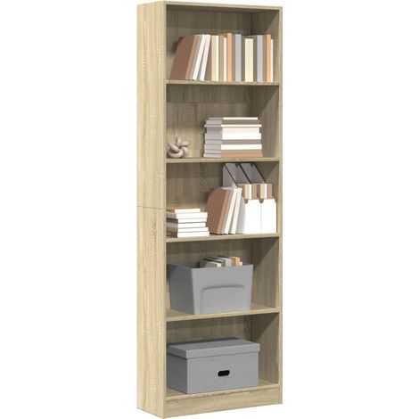 Bücherregal Sonoma-Eiche 60x24x176 cm Holzwerkstoff