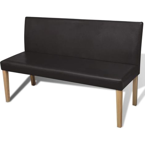 Banc 139,5 cm Marron foncé Similicuir (1/5)