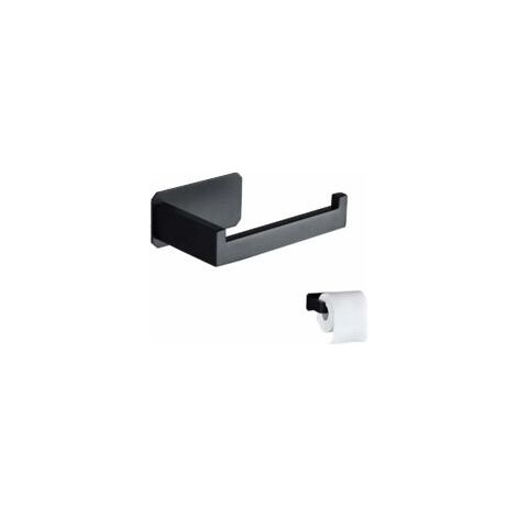 Porte-Papier Hygiénique Porte-Papier Hygiénique Mural Original En Acier Inoxydable Sans Perçage Porte-Papier Hygiénique Noir Colle 3M Pour La Décoration Salle De Bain Toilette Accessoires De Cuisi- Cr (1/4)