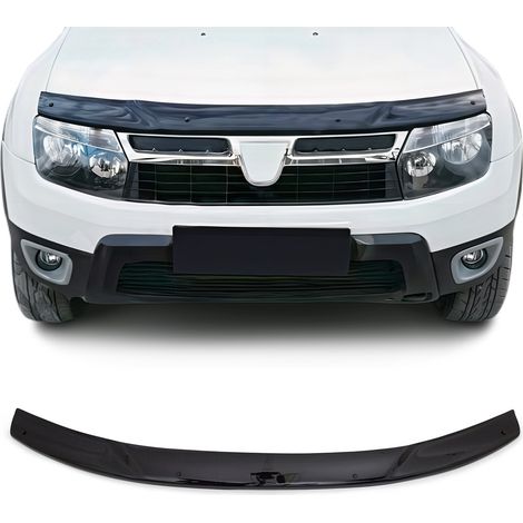 Déflecteur de Capot Compatible avec Dacia Duster 2010-2017 en Acrylique Noir