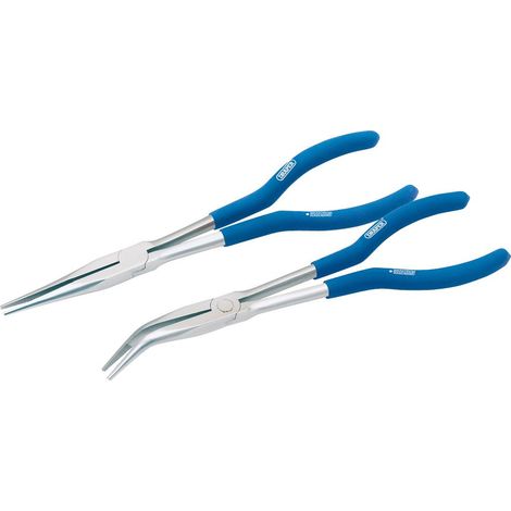 Pinze a punta Draper 69287 manico PVC ganasce seghettate 2 pezzi