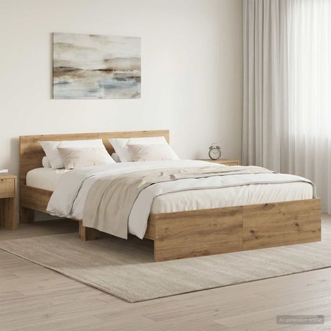 Estructura de cama con cabecero Roble artisan 120 x 200 cm (1/5)